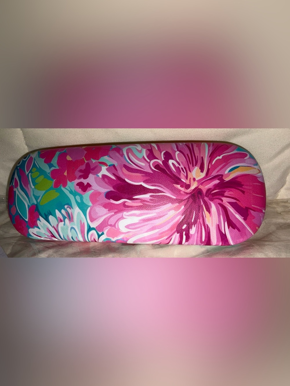 Floral Pink Women's Glasses hard Case - Unbranded
